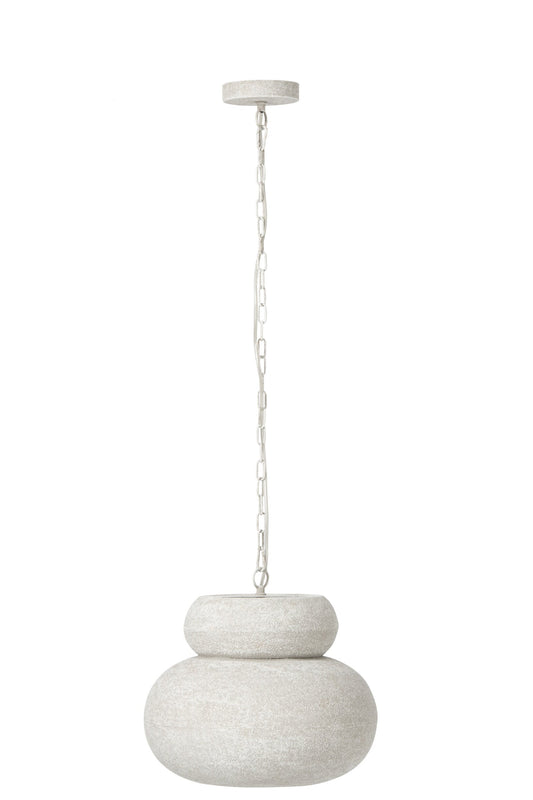 Plafonnier rond en fer blanc petit