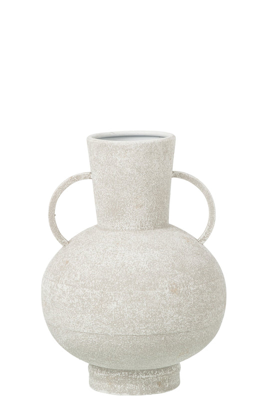 Vase Handle Iron White Large