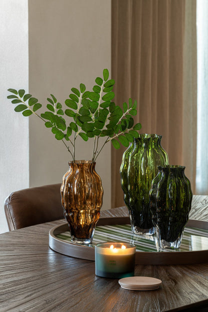 Set Of 3 Wall Object Round MDF Olive
