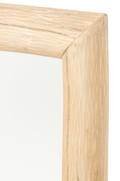 Wall Mirror Chamonix Square Fir Wood Natural Small