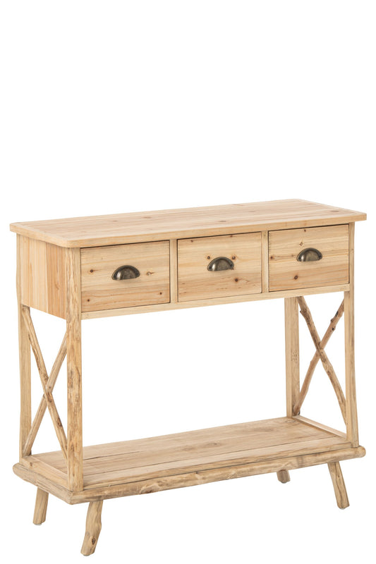 Console Chamonix Fir Wood Natural