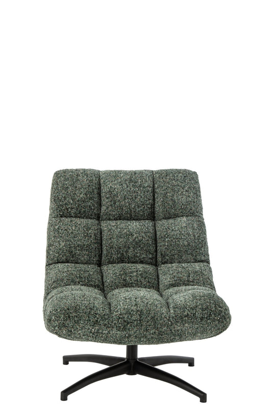 Lounge Chair Quilted Metal Emerald Green