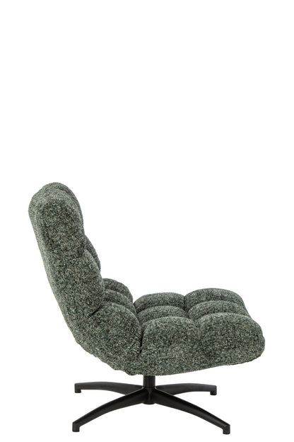 Lounge Chair Quilted Metal Emerald Green