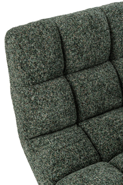 Lounge Chair Quilted Metal Emerald Green