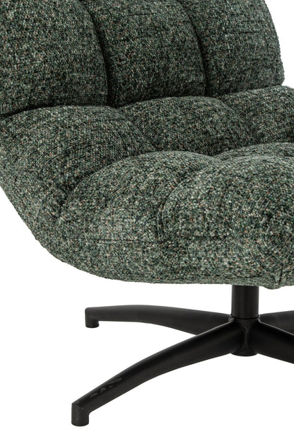 Lounge Chair Quilted Metal Emerald Green