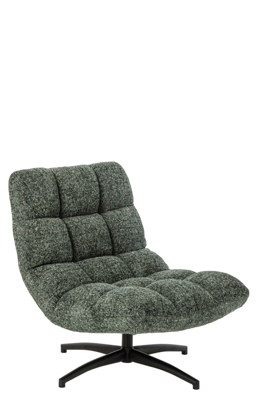 Lounge Chair Quilted Metal Emerald Green