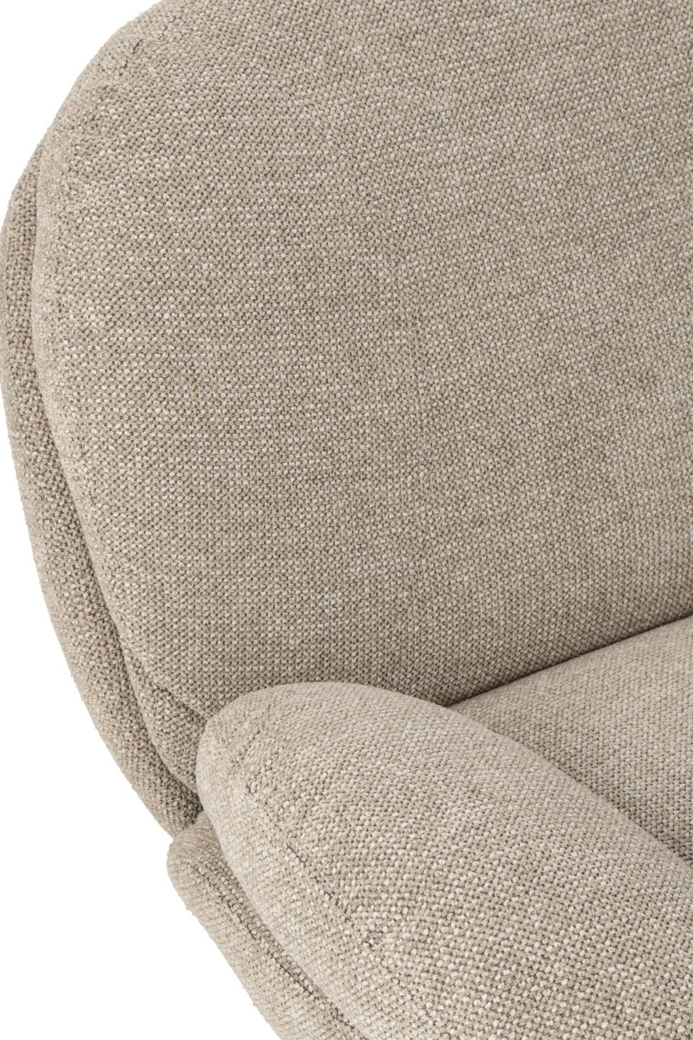 Lounge Chair + Footstool Metal Beige