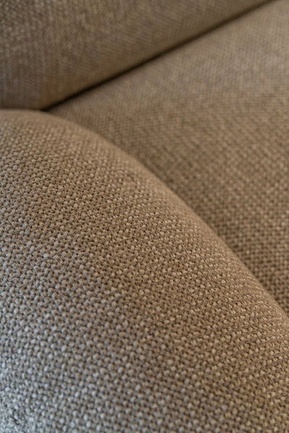 Lounge Chair + Footstool Metal Beige