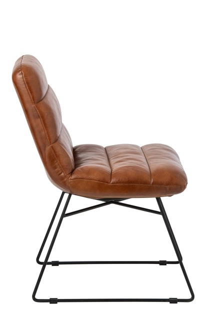 Dining Chair Leather Camel