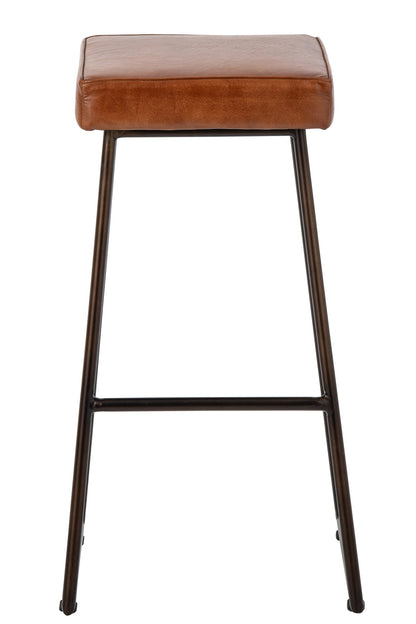Bar Stool Leather Camel