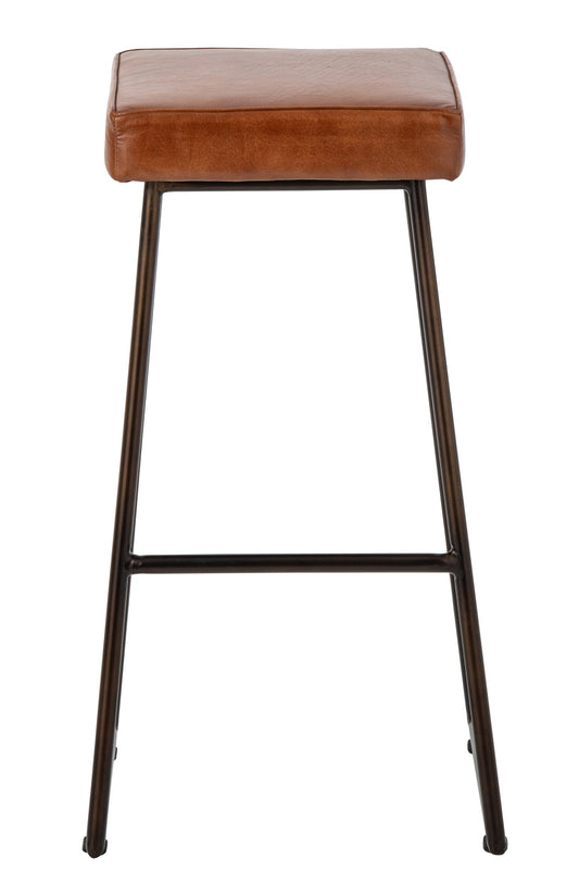 Bar Stool Leather Camel