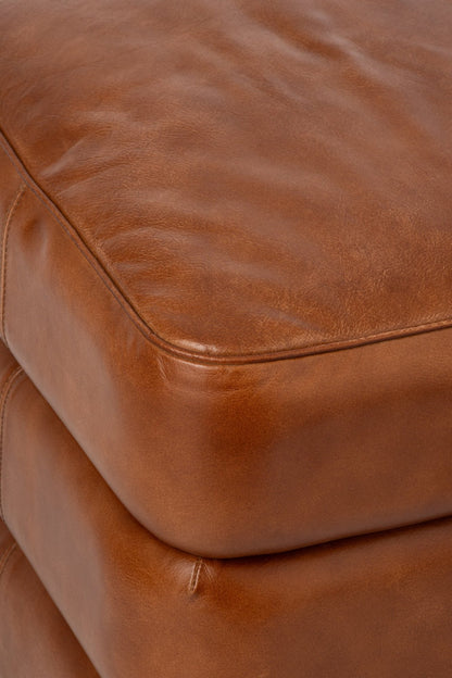 Pouffe Leather Camel