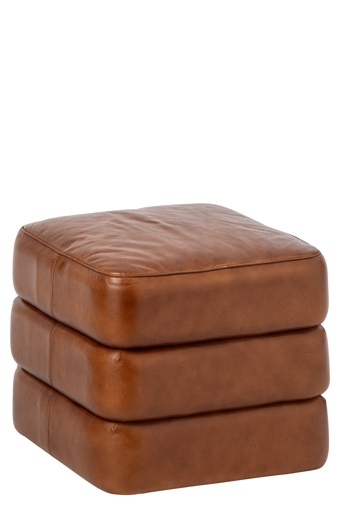 Pouffe Leather Camel