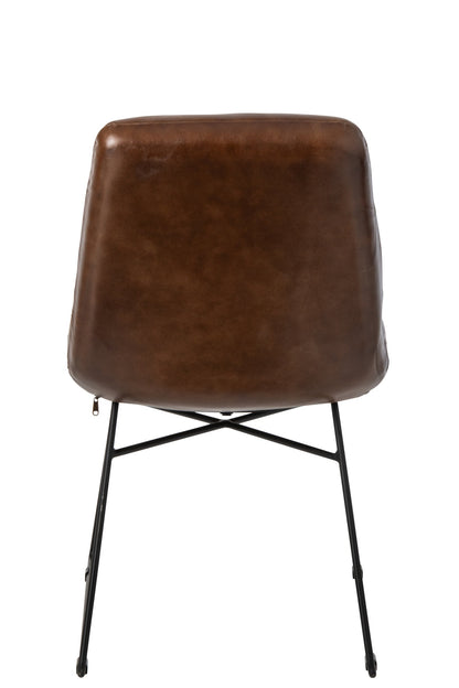 Dining Chair Leather Brown
