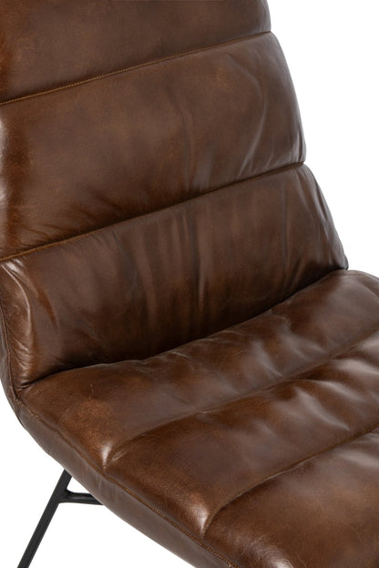 Dining Chair Leather Brown