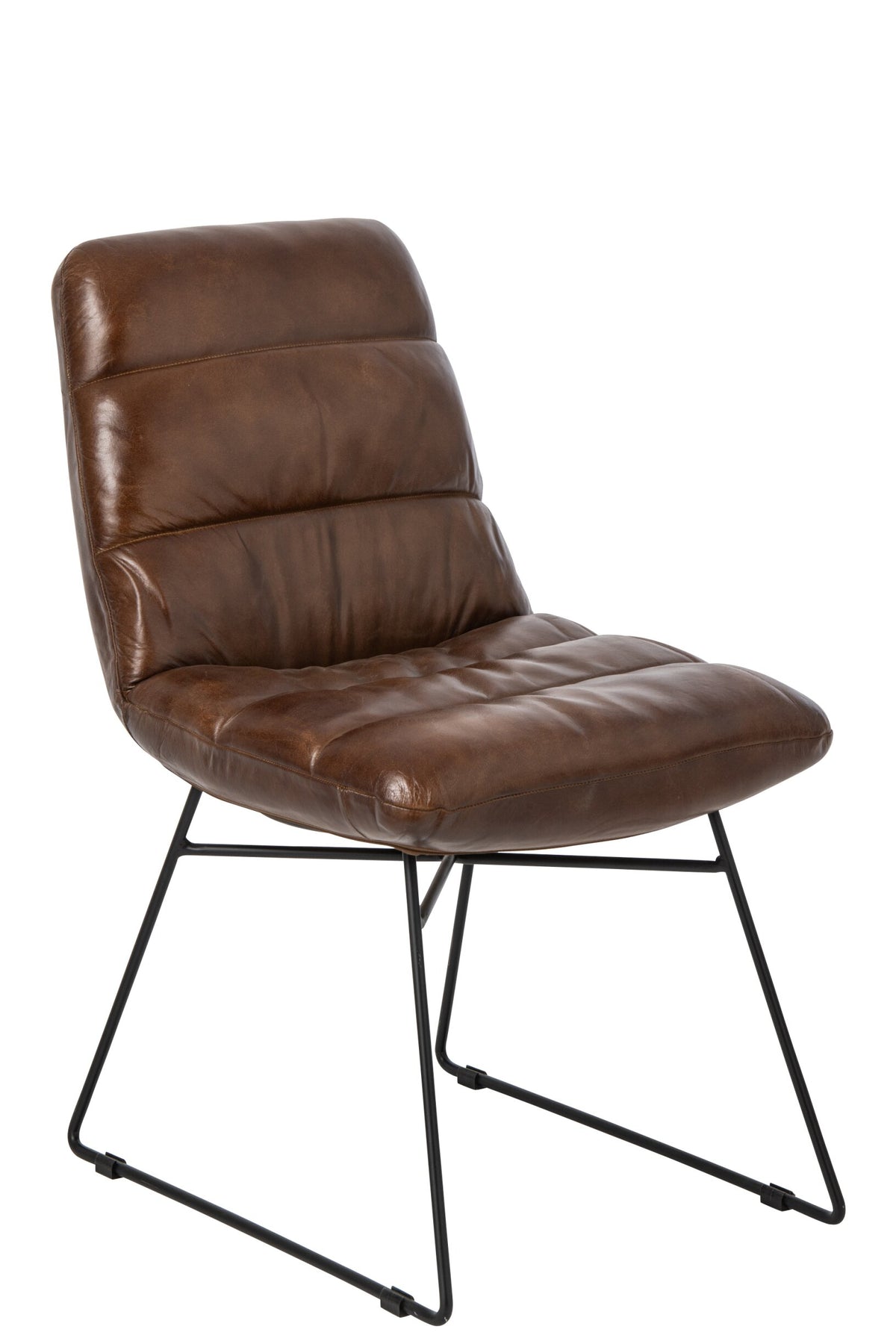 Dining Chair Leather Brown