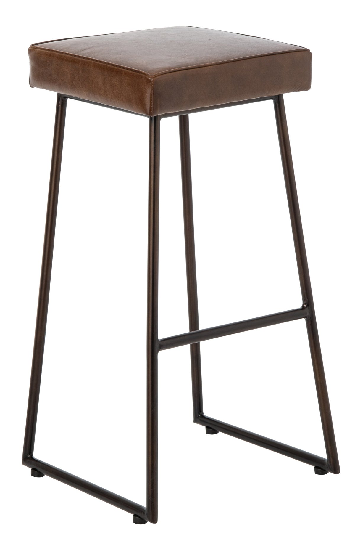 Bar Stool Leather Brown