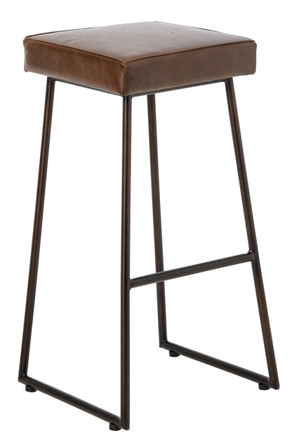 Bar Stool Leather Brown