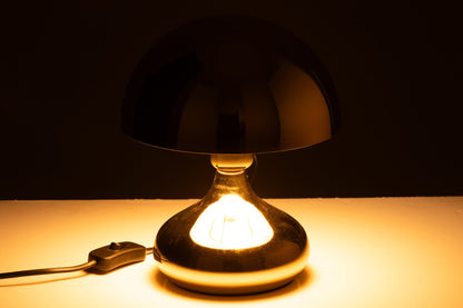 Table lamp glossy round metal gold
