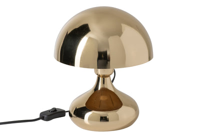 Table lamp glossy round metal gold