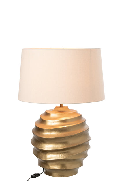 Table lamp aluminum gold