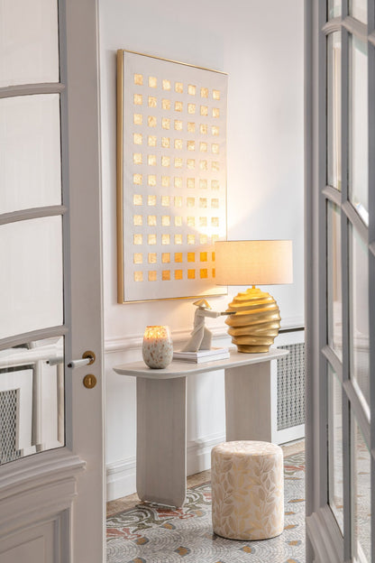 Table lamp aluminum gold