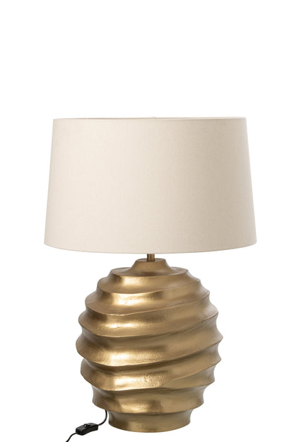 Table lamp aluminum gold