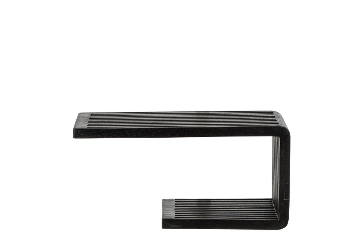 Étagère murale en bois de gelat recyclé noir petite