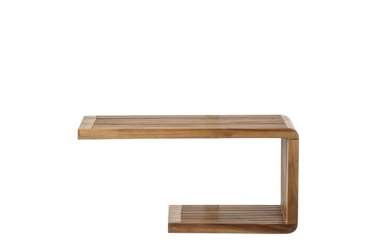 Wandplank gelat gerecycleerd hout naturel klein