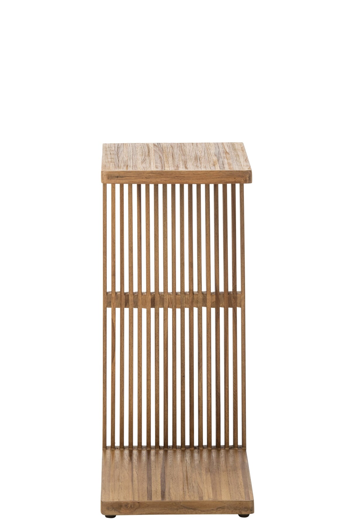 Side Table Slated Recycled Wood Natural