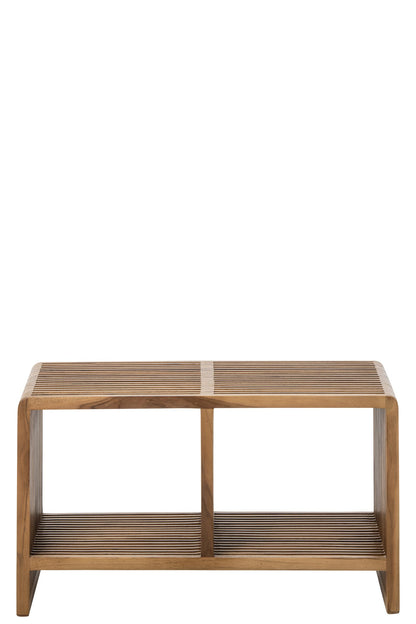 Bench Slated Recycled Wood Natural