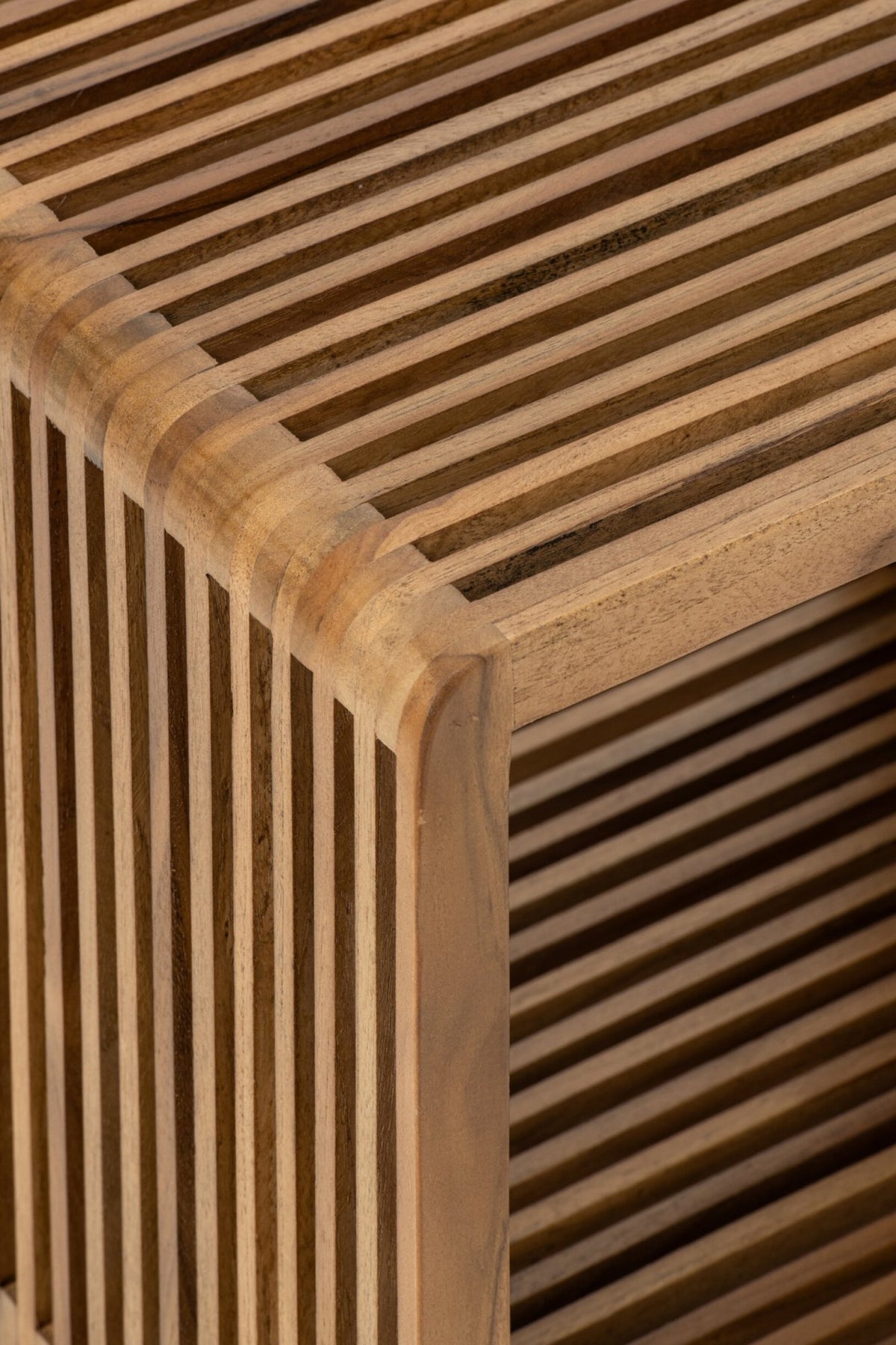 Bench Slated Recycled Wood Natural