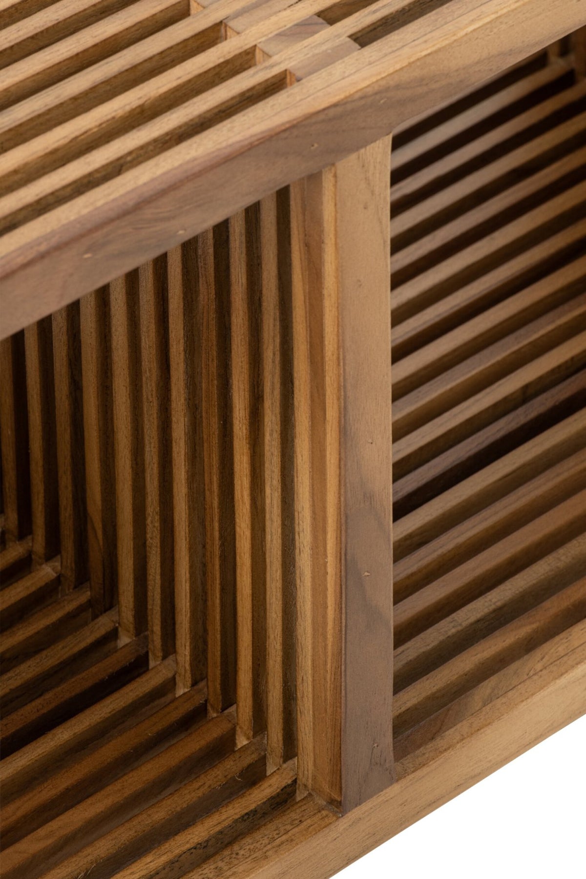 Bench Slated Recycled Wood Natural