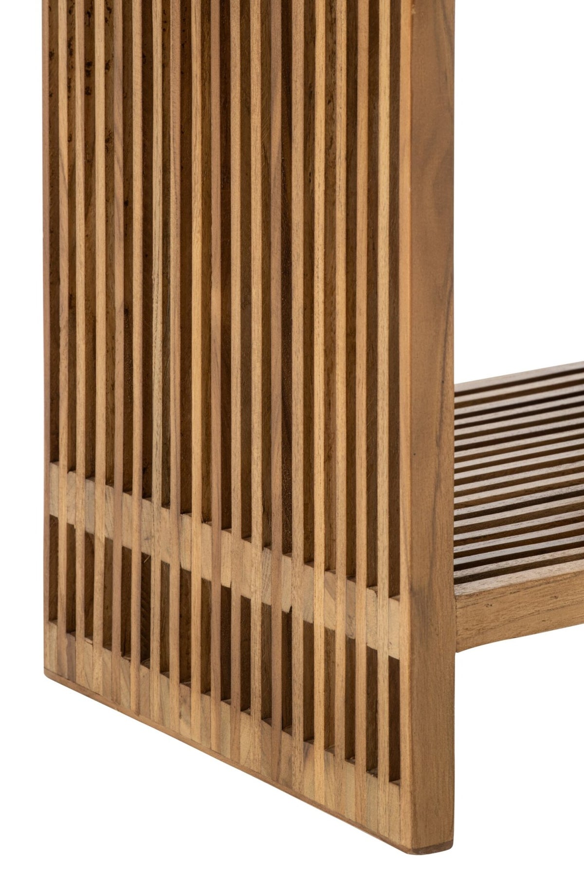Bench Slated Recycled Wood Natural