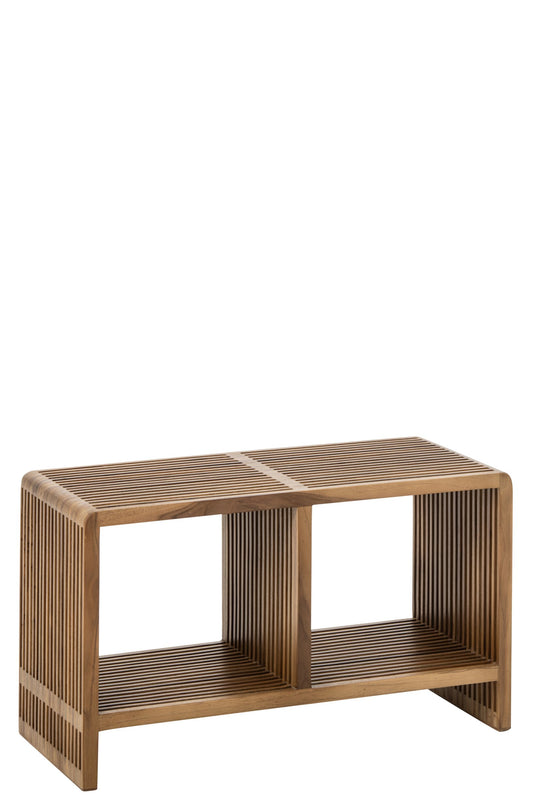 Bench Slated Recycled Wood Natural