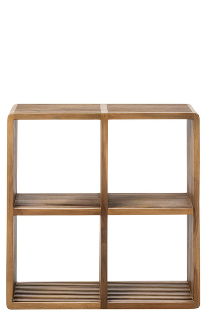 Bookcase Slated Recycled Wood Natural