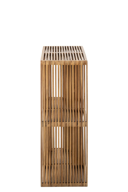 Bookcase Slated Recycled Wood Natural