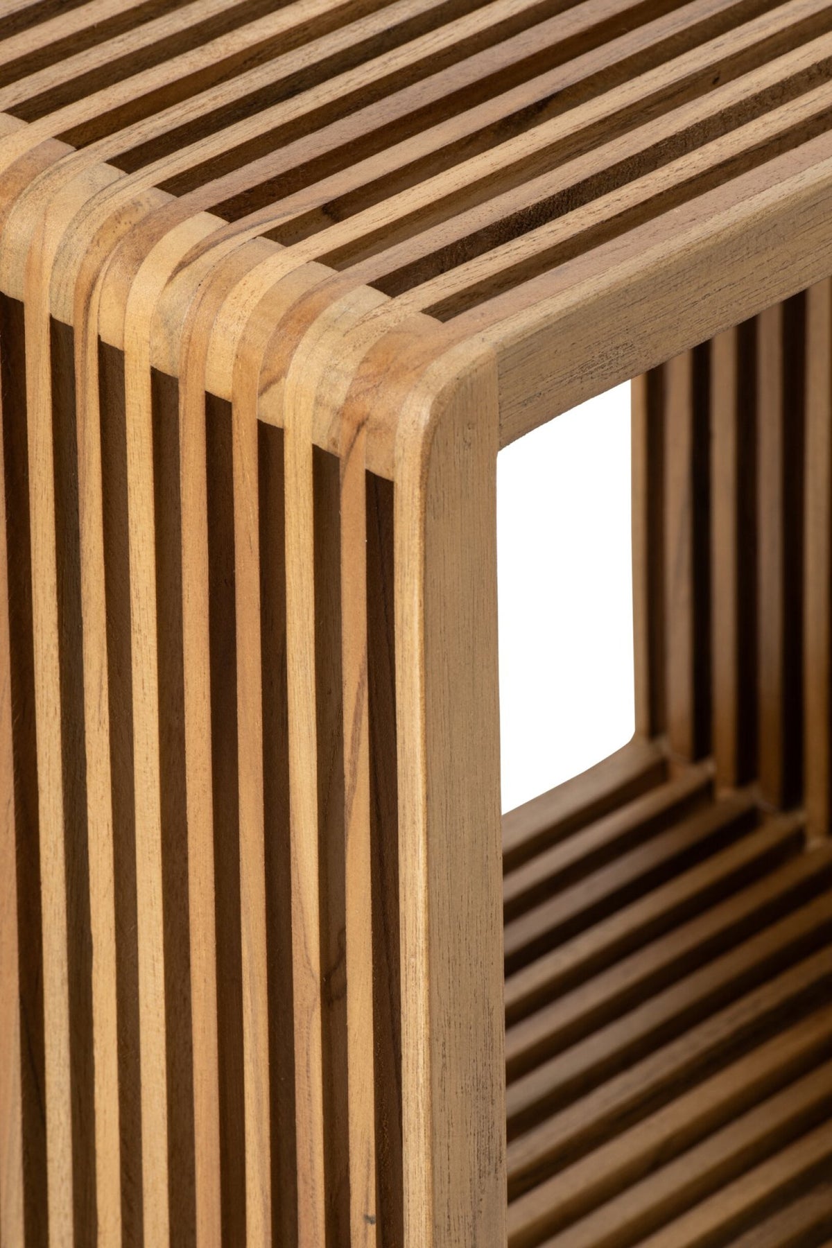 Bookcase Slated Recycled Wood Natural