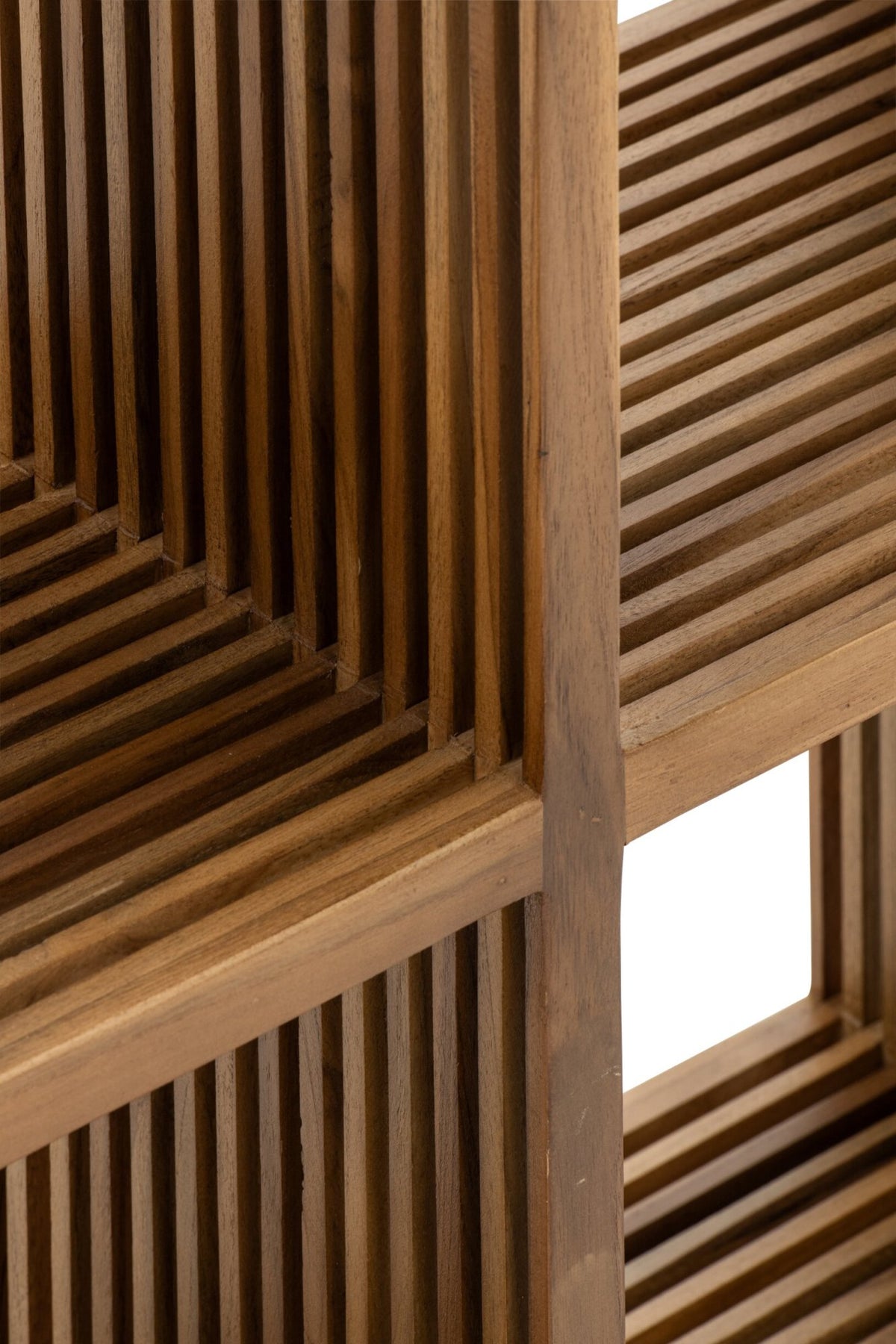 Bookcase Slated Recycled Wood Natural