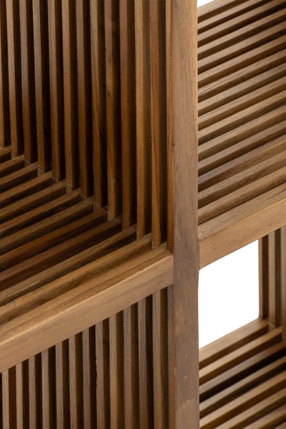 Bookcase Slated Recycled Wood Natural