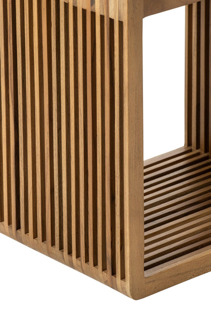 Bookcase Slated Recycled Wood Natural