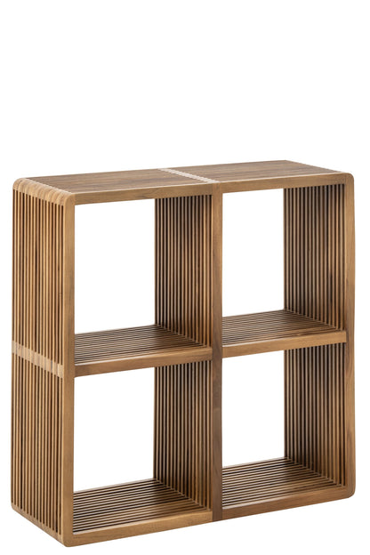 Bookcase Slated Recycled Wood Natural