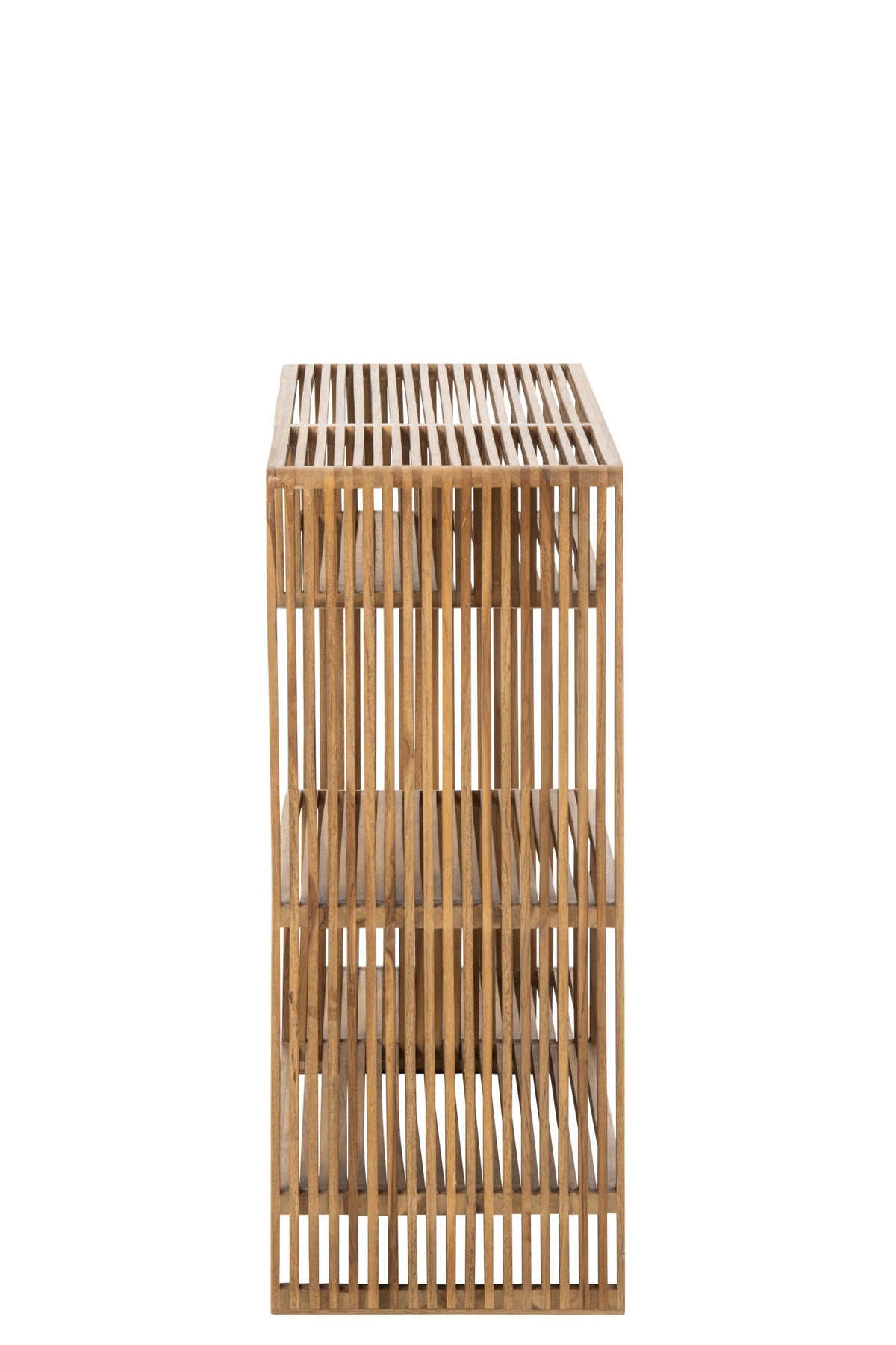 Bookcase Slated Recycled Wood Natural