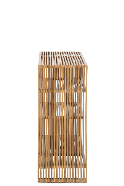 Bookcase Slated Recycled Wood Natural