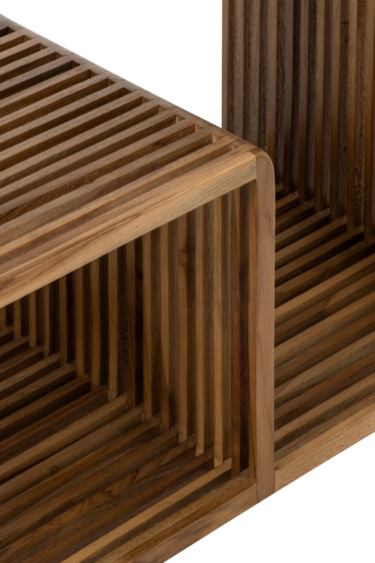 Bookcase Slated Recycled Wood Natural