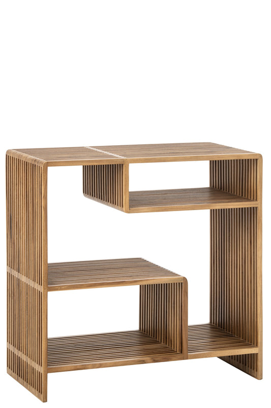 Bookcase Slated Recycled Wood Natural