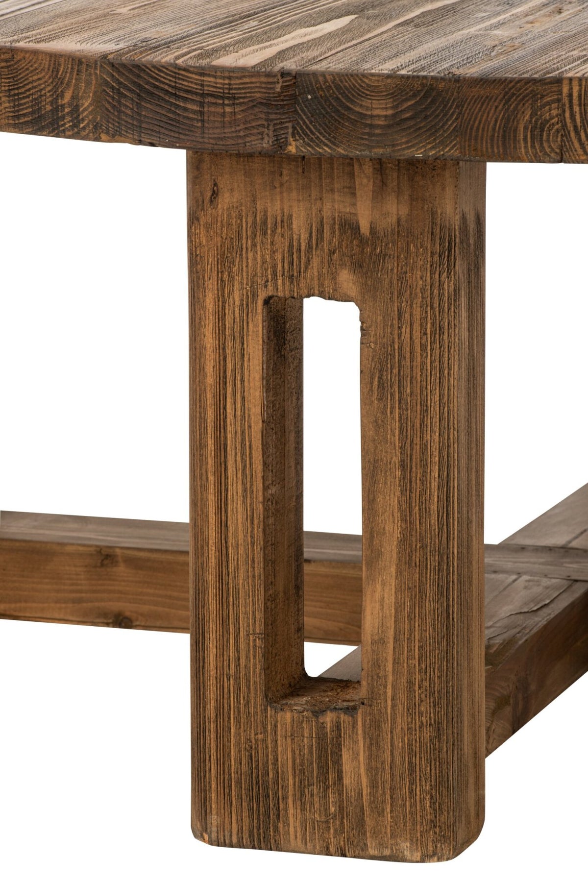 Coffee Table Round Recycled Wood Brown
