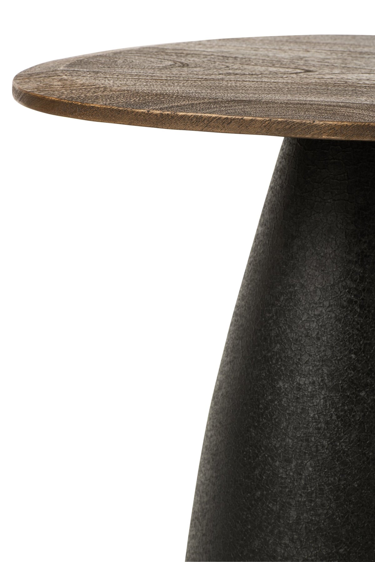 Set Of 2 Side Table Mango Wood Dark Brown/Black