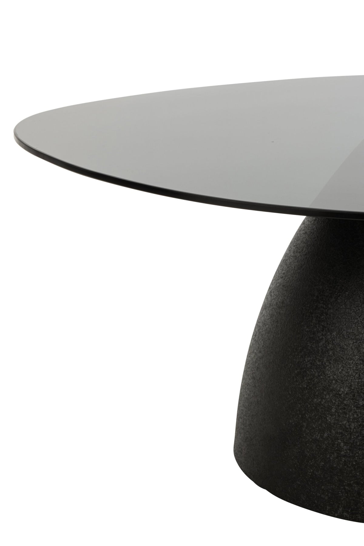 Side Table Glass Black