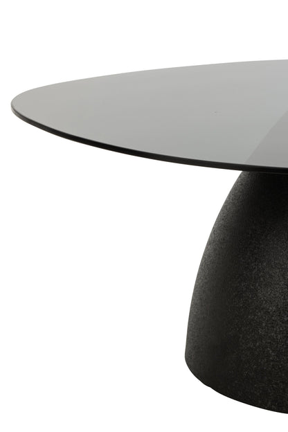 Side Table Glass Black